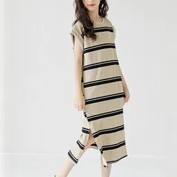 LULU & SKY Striped T-shirt Midi Dress-picture-28