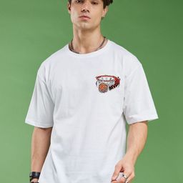 SMARTEES Graphic Printed Drop Shoulder Sleeves Cotton Oversized T-shirt-image-83