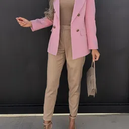 StyleCast Women Notched Lapel Slim Fit Single Breasted Blazer-picture-13