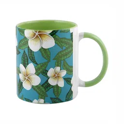PENTADECO Blue & Green Printed Ceramic Glossy Mugs Set of Cups and Mugs image 2