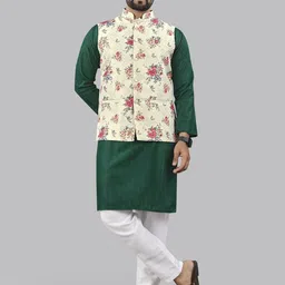 Leipzig Fashion Men Floral Printed Regular Kurta with Pyjamas-picture-34