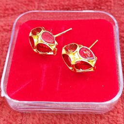 Balaji Gold-Plated Circular Studs Earrings-10