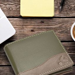 Hornbull Men Textured Leather Two Fold Wallet-24