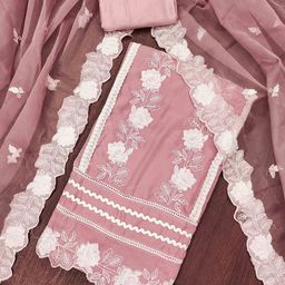 DIVASTRI Embroidered Organza Unstitched Dress Material-image-67