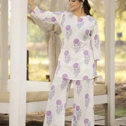 SZN Women Pure Cotton Printed Co-Ords-picture-30