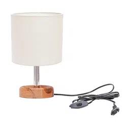 Pinecraft INTERNATIONAL Brown & Off White Edra Table Lamp With Shade image 5