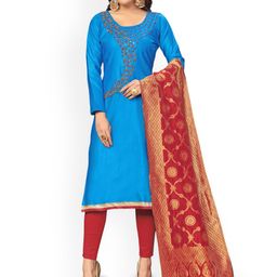 HERE&NOW Embellished Unstitched Dress Material-image-43
