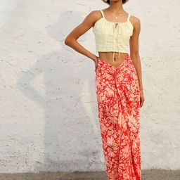 Sunscape Printed Straight Maxi Skirt-image-75