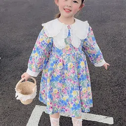 StyleCast x Revolte Print Peter Pan Collar Cape Sleeve A-Line Dress-image-27