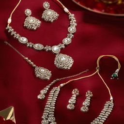 AMI Set Of 2 Stone-Studded Jewellery Set-image-85