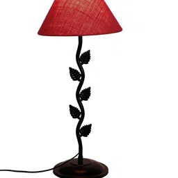 Devansh Pink Solid Leaf Shaped Table Lamp image 2