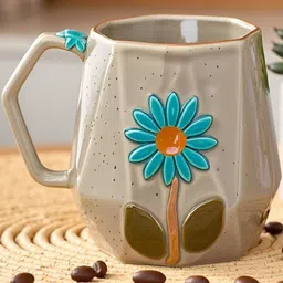 Kraftlik Handicraft Grey Handcrafted & Hand Painted Textured Ceramic Cups and Mugs-picture-30
