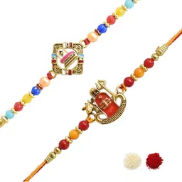 MEIRA JEWELLERY Set Of 2 Rakhi Greeting Card & Roli Chawal-picture-14