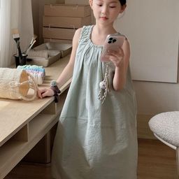 LULU & SKY Girls Cotton A-Line Midi Dress-image-82