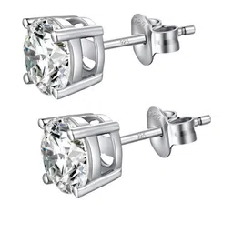 RAGABANDHA DESIGN STUDIO Silver-Plated Zircon Earrings-picture-1