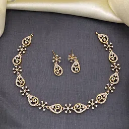 Rangrozo Gold-Plated Stone-Studded Jewellery Set-picture-14