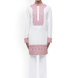 SDS By Kushal Shah Men Ethnic Motifs Embroidered Regular Kurta with Trousers-image-99