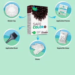 Vegetal Set Of 2 Safe Color + Hair Coloring Treatment - 50 g Each - Burgundy image 3