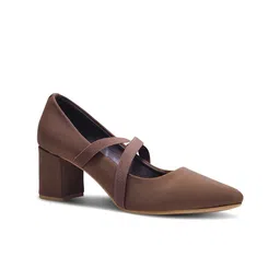 SHUZ TOUCH Suede Block Buckles-4