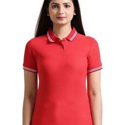 ECOLINE Clothing Women Antimicrobial Solid Polo Collar T-shirt-image-10