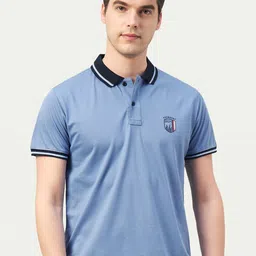 MOUNTAIN COLOURS Graphic Printed Polo Collar T-shirt-picture-3
