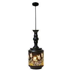 MFD HOME FURNISHING Brown & Cream-Coloured Printed Quirky Ceiling Lamp-16