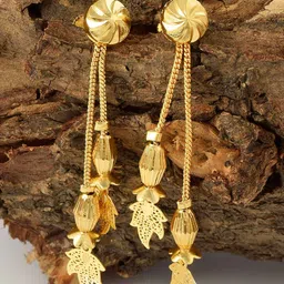 MEMOIR Micron Gold Plated Contemporary Drop Earrings-image-86