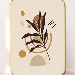SAF Cream-Coloured & Coffee Brown 1 Piece Wood Floral and Botanical Wall Paintings-image-91