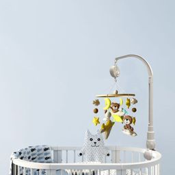 BABBLE WRAP Hand Stitch Nursery Musical Cot Crib Mobile Attachment: Cot Mobile image 5