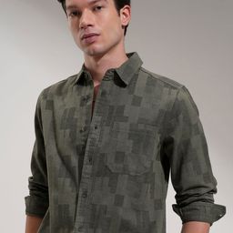 HIGHLANDER Men Comfort Slim Fit Opaque Casual Shirt-picture-41