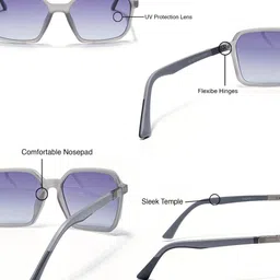 Eyejack Unisex Square Sunglasses with Polarised and UV Protected Lens image 3