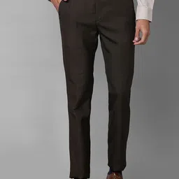 Raymond Men Checked Slim Fit Men Mid Rise Formal Trousers-image-17