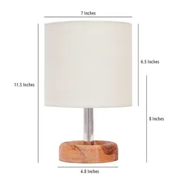 Pinecraft INTERNATIONAL Brown & Off White Edra Table Lamp With Shade image 3