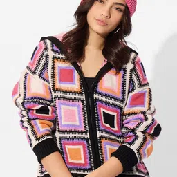 The Souled Store Women Colourblocked with Zip Detail Detail-image-22