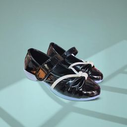 FootStation Girls Black Embellished Party Bellies with Stone Strap-image-25