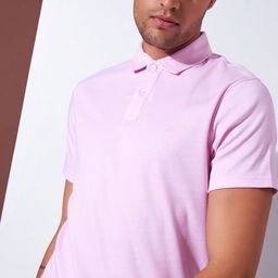 Markle Moro Men Solid Polo Collar Cotton Slim Fit T-shirt-image-97