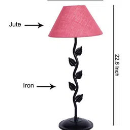 Devansh Pink Solid Leaf Shaped Table Lamp image 5