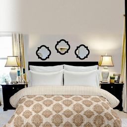 Anadhika Brown & White Ethnic Motifs AC Room Double Bed Dohar-image-97