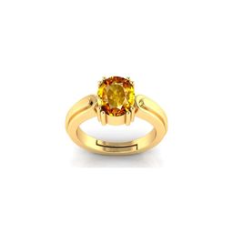 Pranjal Gems 6.25 Ratti 5.15 Kt Sapphire Pukhraj Gemstone Studded Adjustable Finger Ring-image-70