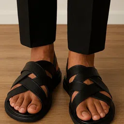 MICHEAL FERAAS Leather Comfort Sandals-picture-3