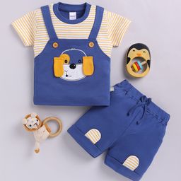 Moms Love Infant Boys Pure Cotton T-shirt with Shorts-image-61