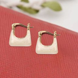 CIKIT Contemporary Enamelled Hoop Earrings-image-83