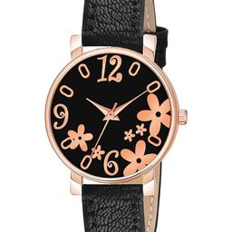 Gopal Shopcart Unisex Printed Dial & Textured Straps Analogue Watch GR379RG R3 BLK Vel L-image-104