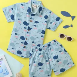 Desi Soota Boys Printed Shirt with Shorts-image-49