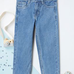 max Girls Cotton Regular Fit Mid-Rise Low Distress Jeans-image-8