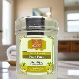 Khadi Pure Set Of 2 Herbal Lemon Face Pack For Skin Brightening - 50 g Each-image-54