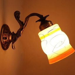 SOMIL Orange Glass Cylinder Printed Wall Lamps-picture-9