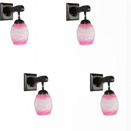 SOMIL Pink Glass Cylinder Printed Wall Lamps-image-66