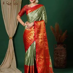 HERE&NOW Woven Design Zari Pure Silk Saree-picture-22