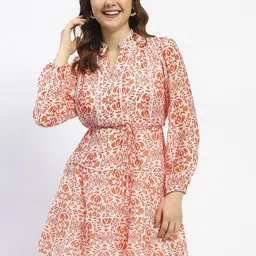 Madame Floral Print Shirt Mini Dress-image-14